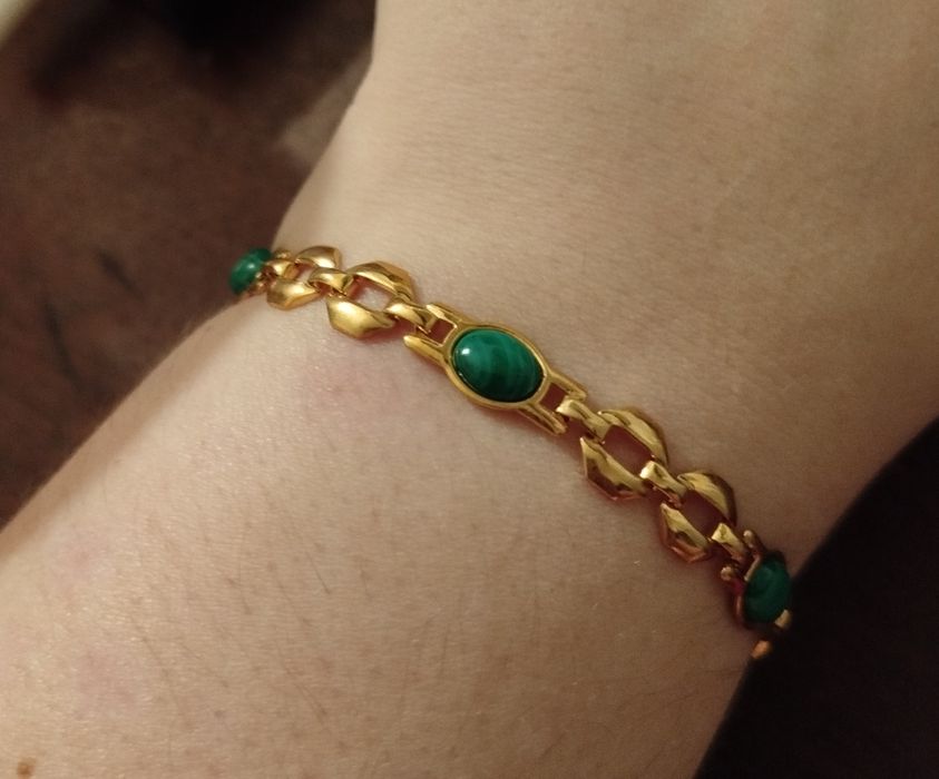 Pulseira coveco de malaquita