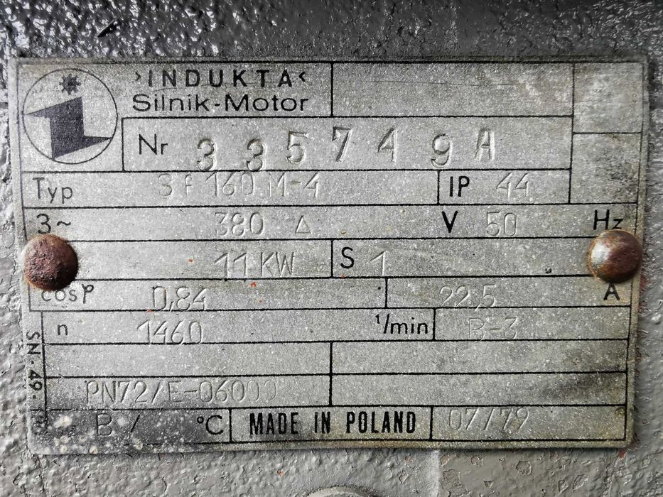 Silnik elektryczny 11 KW Polski  380v 1460 obr/min