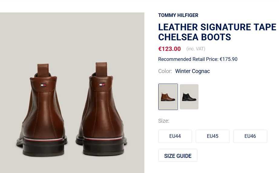 Чоботи чоловічі Tommy Hilfiger в розмірах 43, 44р