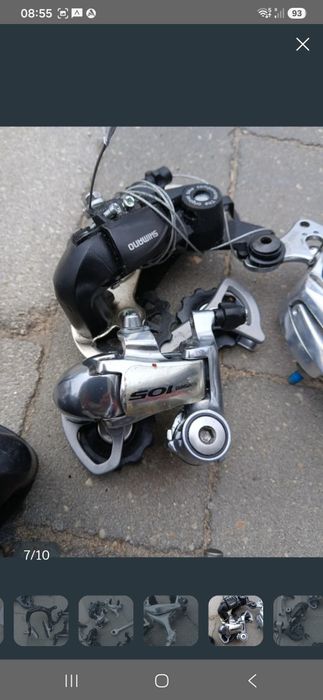 Lote de peças Shimano para bicicleta de estrada – travões, desviadores e manetes