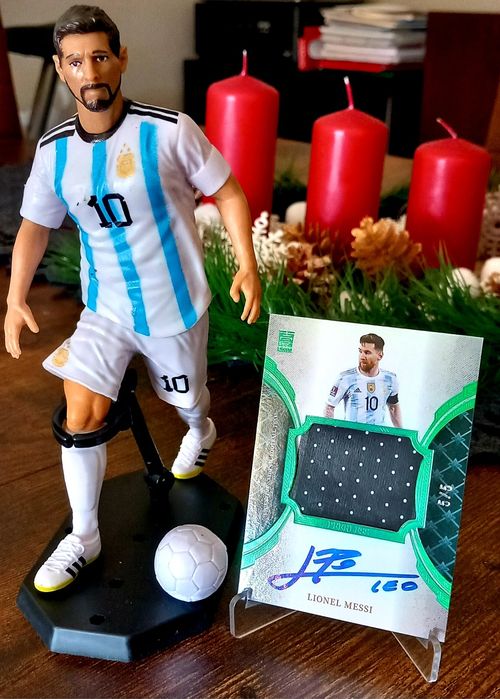 Lionel Messi Autógrafo com Equipamento usado em jogo.