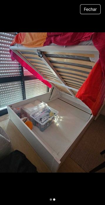 Cama casal c/ arrumação- SONGESAND IKEA