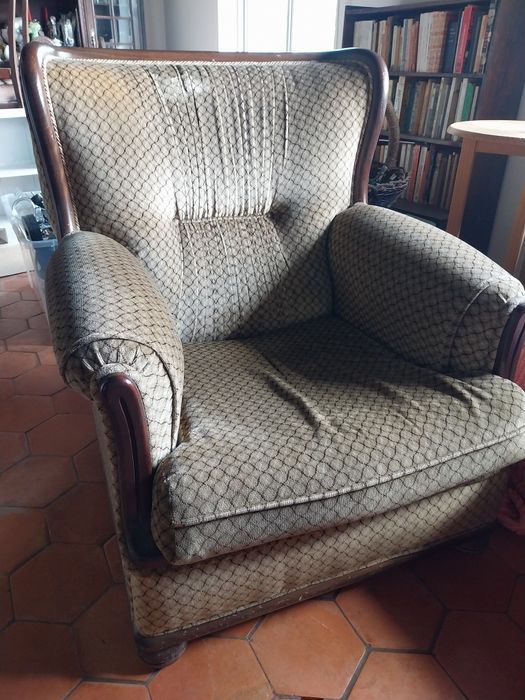 Terno de sofás com sofá cama