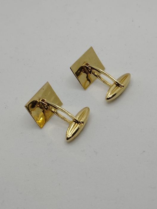 Złote spinki do koszuli, złoto 585
