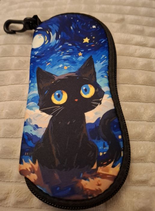 Etui na okulary z kotem Piankowe Nowe Prezent