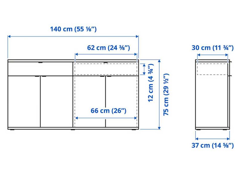 Aparadores IKEA VIHALS branco