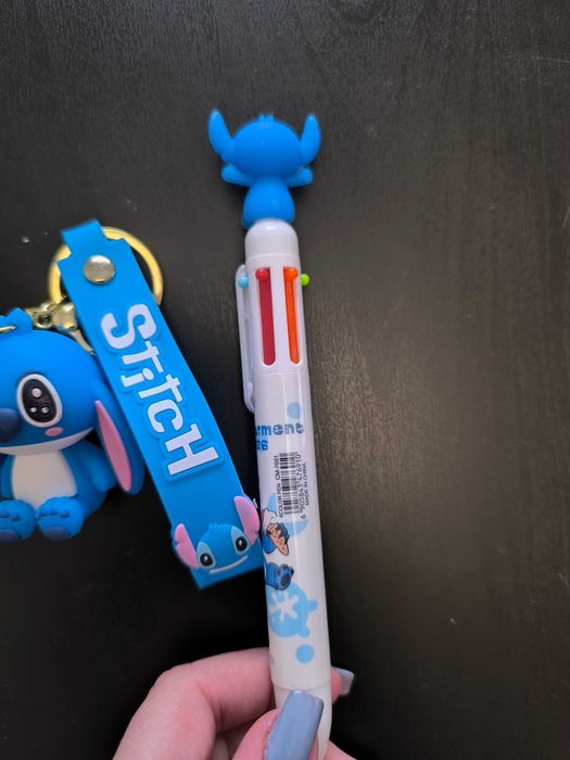 Porta chaves e caneta do Stitch