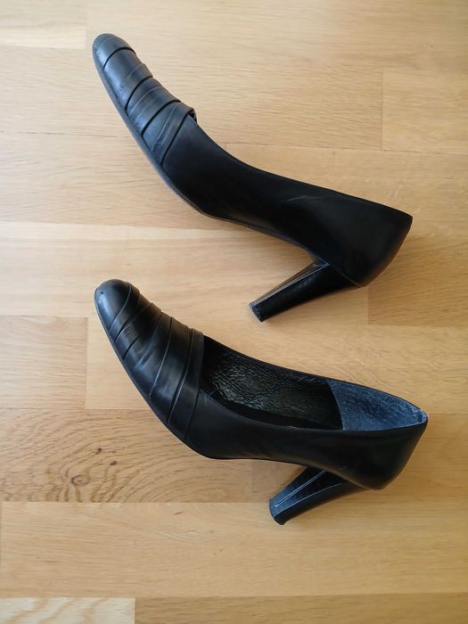 Buty skórzane czarne