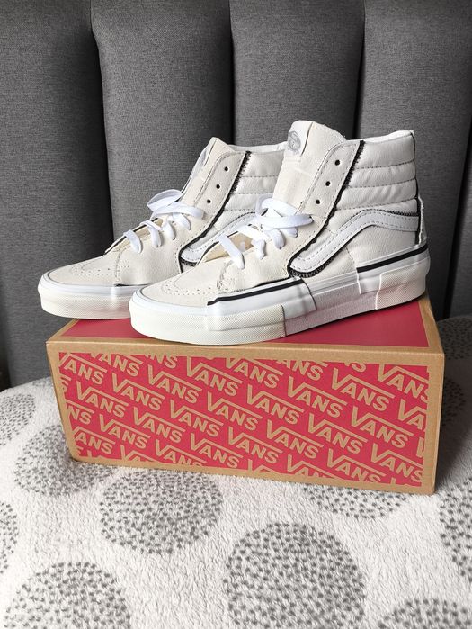 Sapatilhas cano alto Vans Sk8-Hi Reconstruct em branco