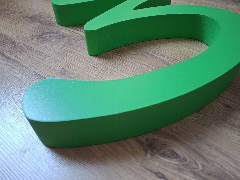 Numer domu 3 duży ok. 40 cm w 3D zielony