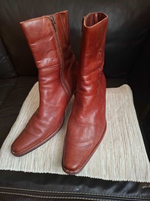 Kozaki brązowe Pikolinos rude skóra made in spain rozmiar 40