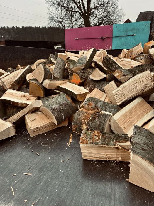 Drewno opał kominek piec dąb buk brzoza Polkowice Lubin LegnicaChojnów