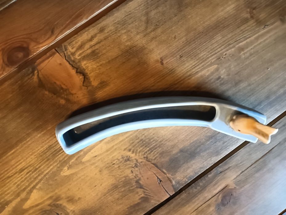 Ceramiczna ozdoba wielkanocna zająć rzeżucha  rustykalny sielski