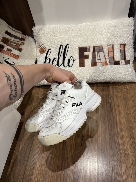 Biale buty sportowe Fila, damskie, 38