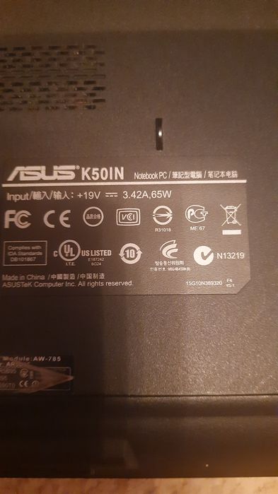 Ноутбук ASUS K50IN