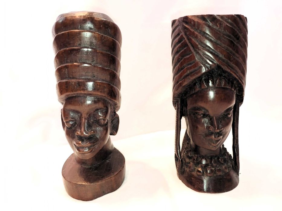 Lote Peças Bustos Arte Africana
