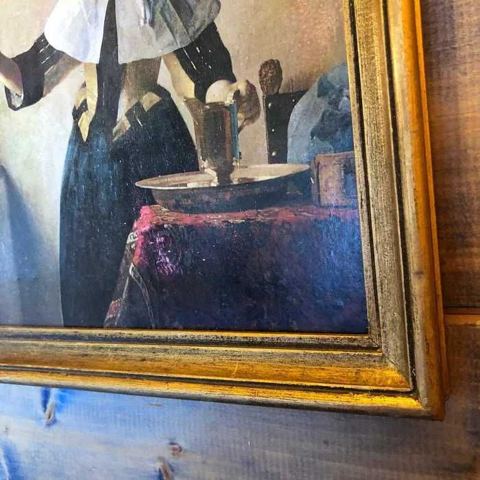 Johannes Vermeer, Young Woman with a Water Pitcher, cópia, bom estado