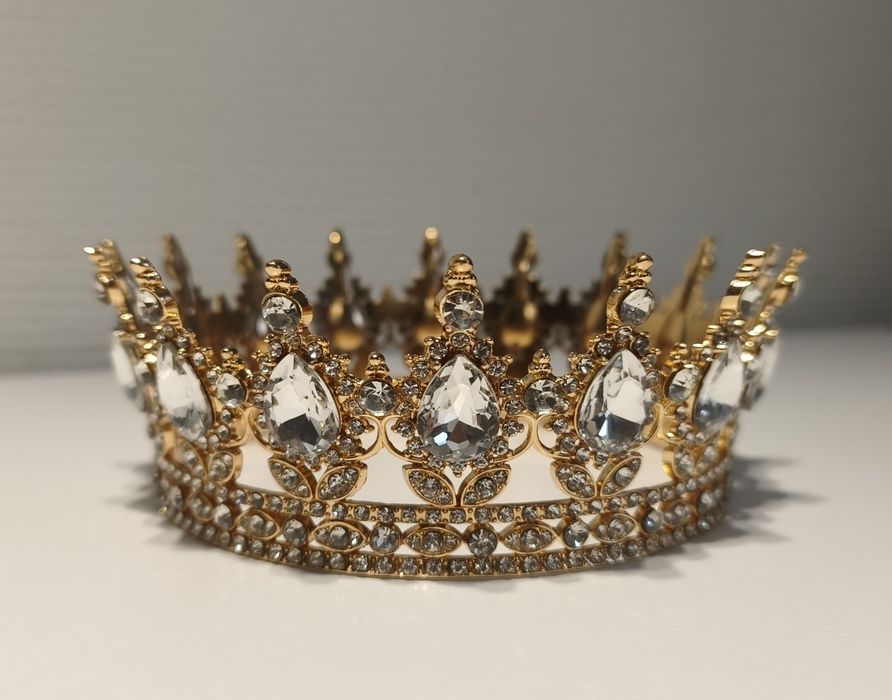 Корона на торт 12,4 см, глітер(харчові блистівки), топери