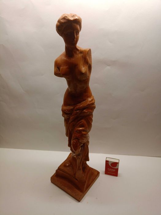 Duża rzeźba Wenus z Milo -lite drewno-rękodzieło.