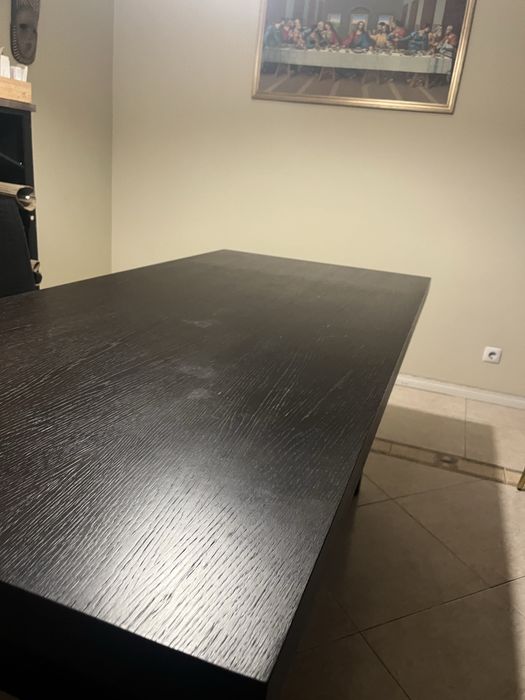 Mesa de jantar wengué – 6 a 8 lugares – moderna