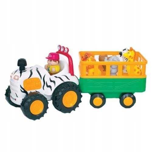 Dumel Traktor Safari jeździ figurki ZOO muzyka