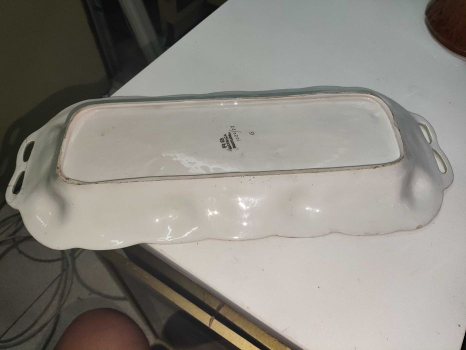 Antiga Travessa para tortas ceramica RB Alcobaça