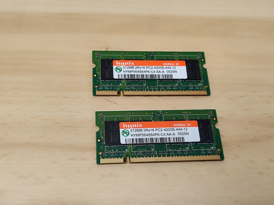 Pamięć RAM DDR2 2×512 MB – do starszych komputerów