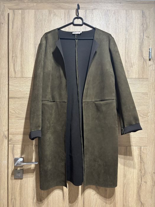 S 36 JustFab khaki zielona narzuta kardigan sweterek