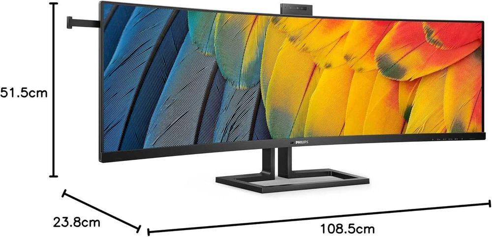 Philips 45” SuperWide Curved Monitor 32:9 – 5120x1440, USB-C 100W, Webcam