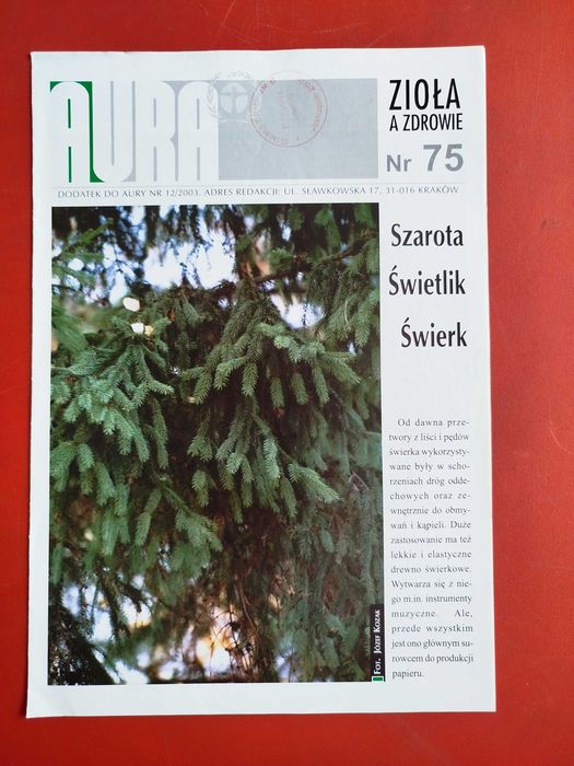 Aura Ochrona Środowiska, nr 12/2003 dodatek Zioła a zdrowie