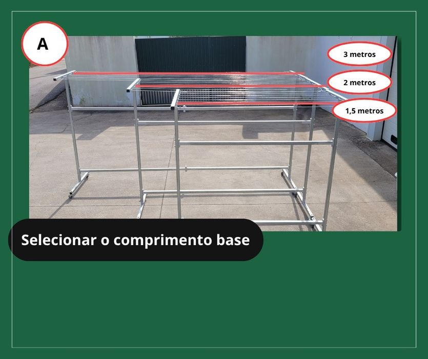 Estendal de roupa em Tubo galvanizado