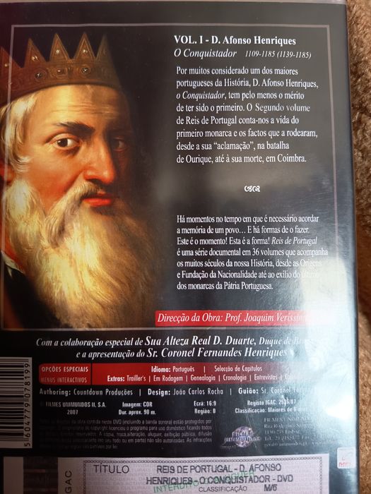 Dvd Dom Afonso Henriques reis de Portugal