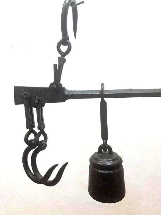 Balança romana antiga em ferro forjado 80 cm