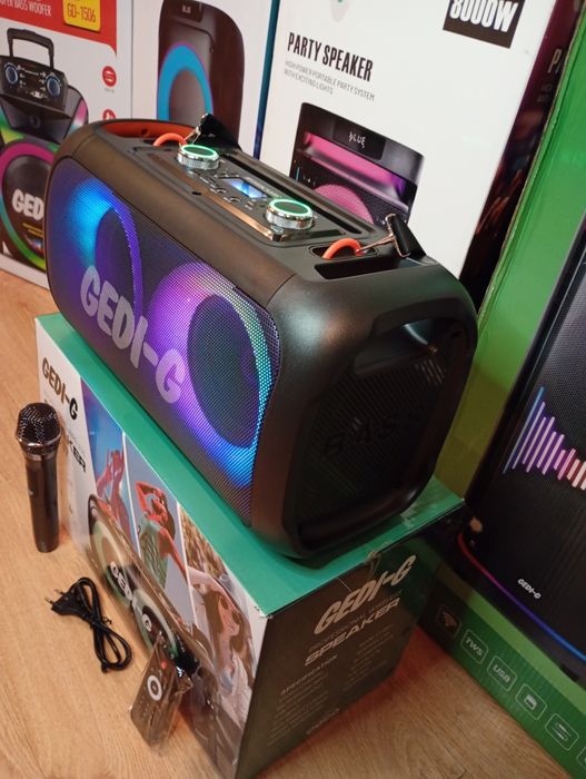 Блютуз караоке акустика Temeisheng-02(SD,USB, FM) ПультДУ,микрофон