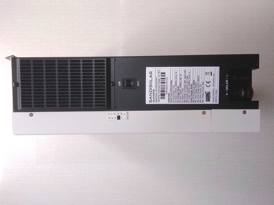 Гібридний інвертор Sandisolar 4.2kW 24V із WiFi. Dual output, заряд 80A/100А, до 5000W 27A сонячних панелей
