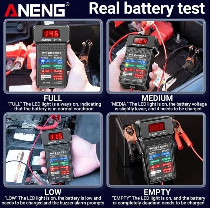 Testador de baterias Auto