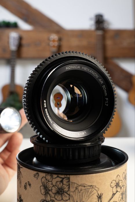 Konica Hexanon 50mm f/1.7, w mocowaniu AR lub z adapterem Leica M + adapter na Twój aparat!