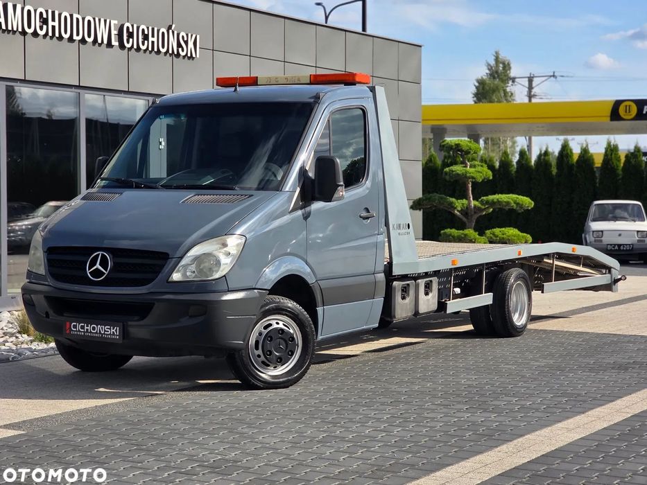 Mercedes-Benz Mercedes-Benz SPRINTER 515 CDi Autolaweta Holownik Pomoc Drogowa Na Bliźniaku Długi Najazd Auto Serwisowane z Polskiego Salonu Wyjątkowo ładny i Zadbany Samochód  AUTOLAWETA Pomoc Drogowa Holownik Ładny i Zadbany Samochód