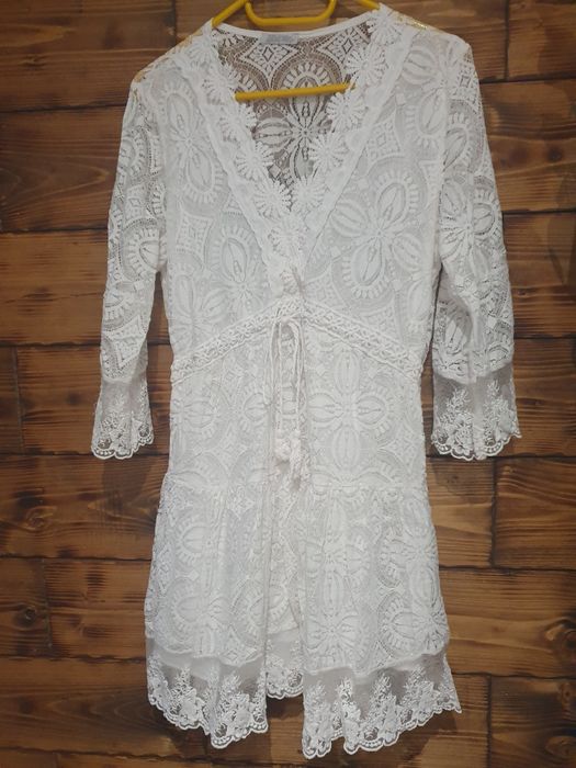 Biała sukienka Boho rozm M