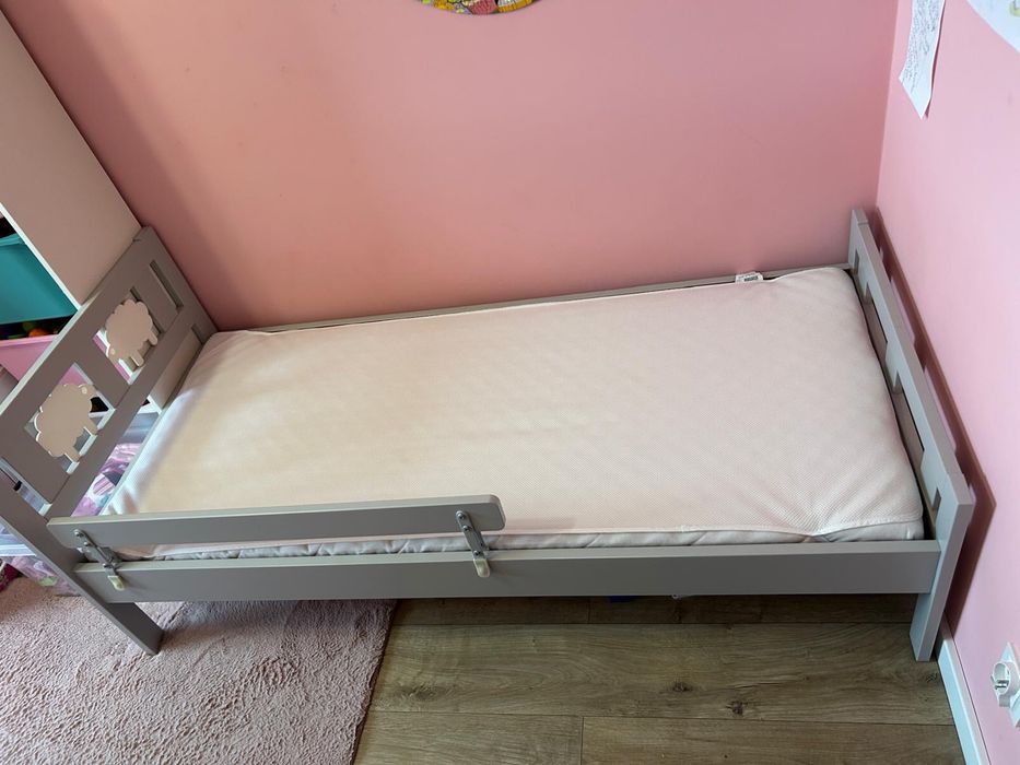 Łózeczko dziecięce Ikea w kolorze szarym 70x160 cm