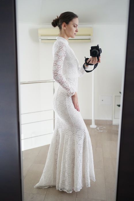 Весільна сукня з мережива S