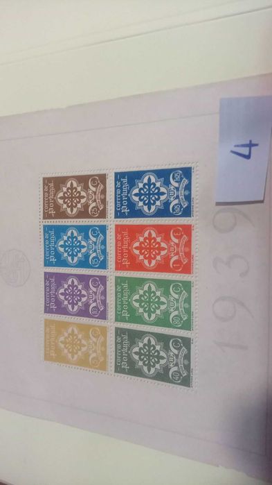 1939 Legião portuguesa
Série 8 valores em bloco
Sem goma