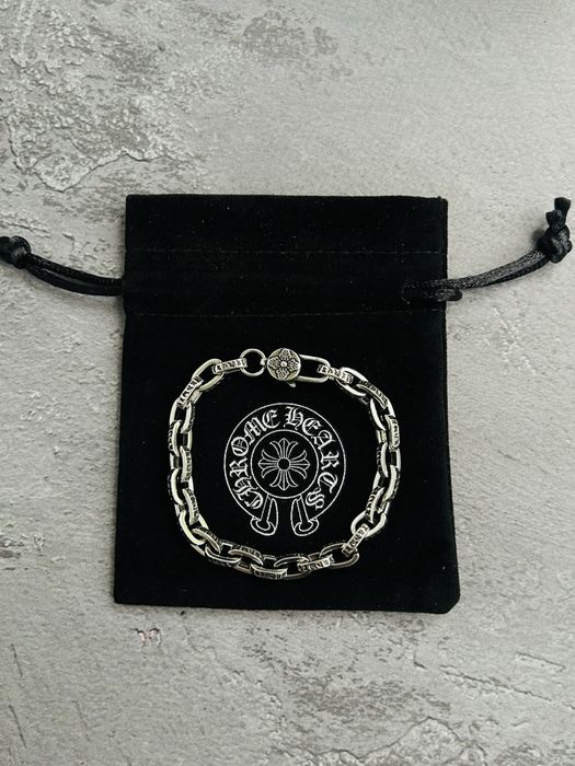 Ланцюжок на руку Chrome Hearts / Браслет Хром Хартс y2k / Браслет срібний з гравіюванням