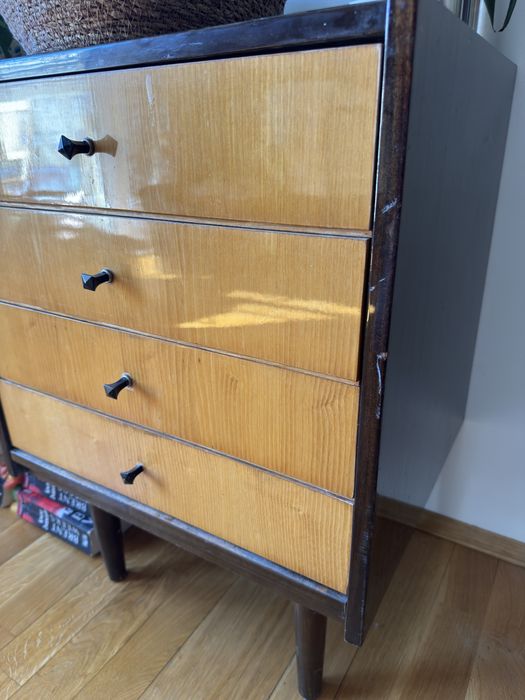 Biurko vintage prl Słubska fabryka mebli