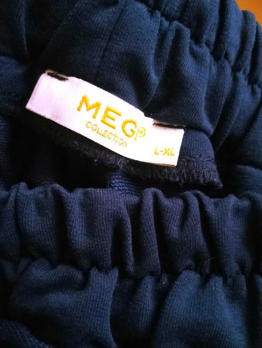 mini spódnica granatowa 40/42 MEG L/XL marszczona w pasie
