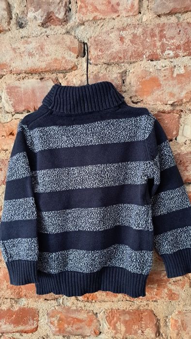 Sweter sweterek 92 C&A cieply granatowy