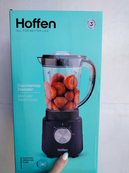 Czarny Blender Hoffen TB-6259-1 600W kielichowy smoothie  koktajle
