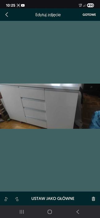 Biale meble komoda i slupek