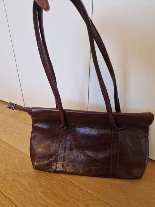 Torba skórzana brązowa Oskar shopper