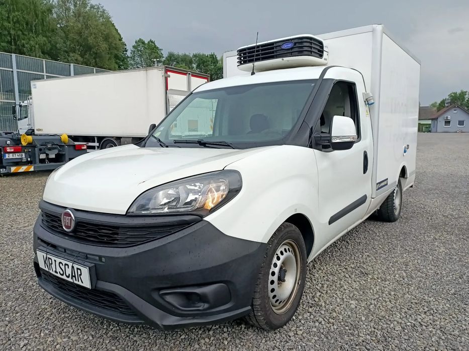 Fiat Doblo Chłodnia 105KM 2 zasilania chłodni Klima  I właściciel FRCX ( chłodzi do -20 przy +30) KLIMA , Długa zabudowa
